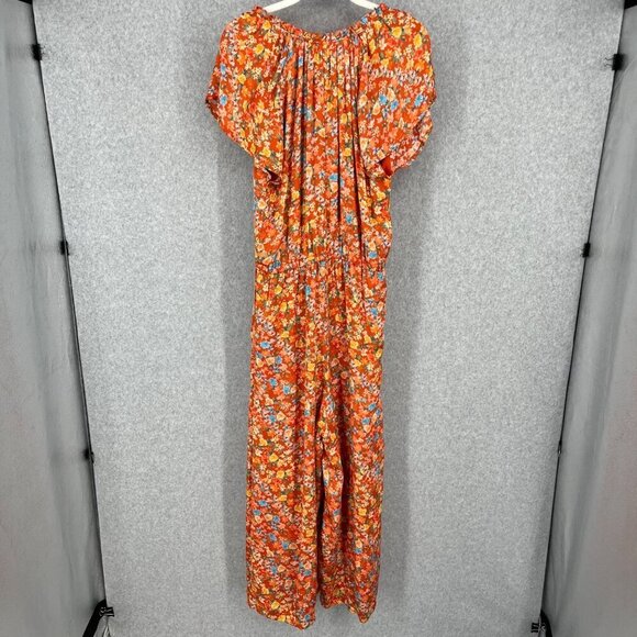 Roller Rabbit Floral Jumpsuit in Orange and Blue - Picture 6 of 14
